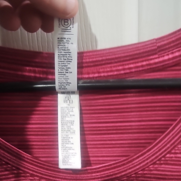 Athleta Red Striped Long Sleeve Top Size 1x - Picture 4 of 6